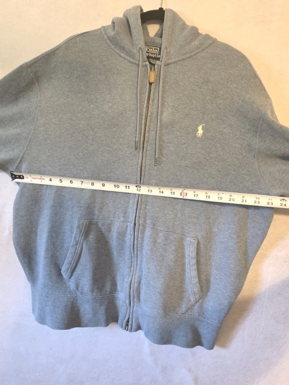 Polo Ralph Lauren Sky Blue Zip-Up Hooded Sweater Men's Size  XL - Picture 9 of 12